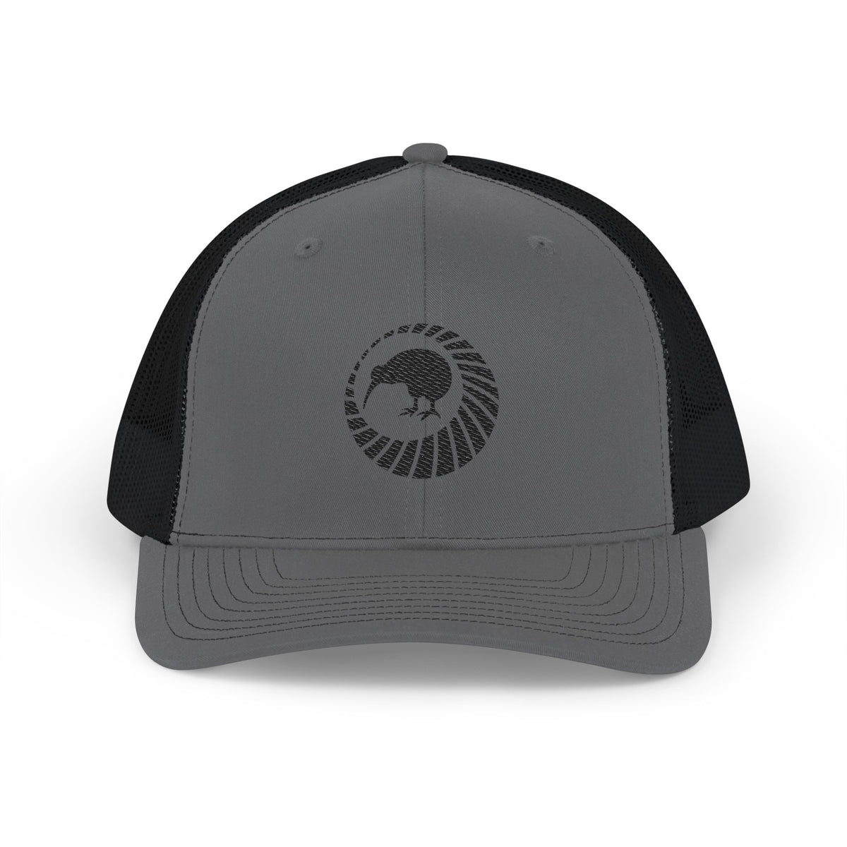 Lion Emblem Trucker Cap – Black Outdoor Adventure Hat